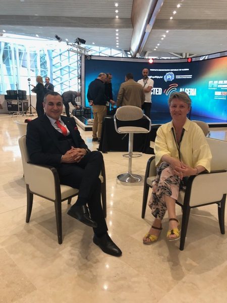 Mr. Sid Ali Zerrouki, Minister of Post and Telecommunications of Algeria and Vanja Kavčić, Editor In Chief of Internationalis, photo Internationalis