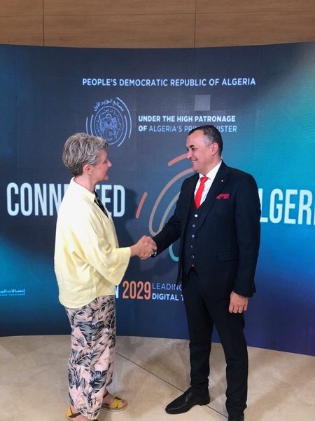 Mr. Sid Ali Zerrouki, Minister of Post and Telecommunications of Algeria and Vanja Kavčić, Editor In Chief of Internationalis, photo Internationalis