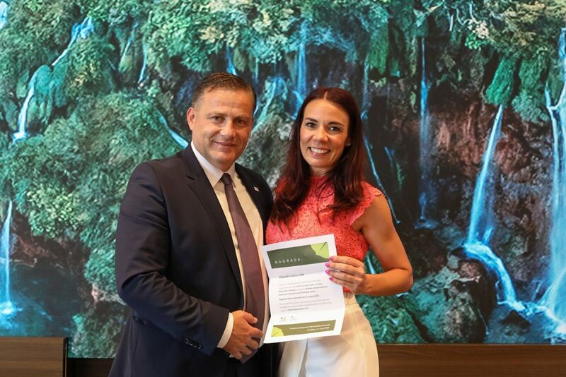 Presentation of the Lika-Senj County Tourist Board in Ljubljana, Ivan Radosevic and Manca Korelc. photo: Lika-Senj County Tourist Board