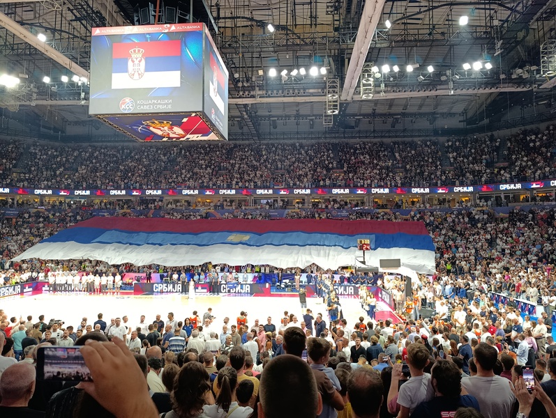 Serbia and Slovenia the final preparation game before the start of the FIBA EuroBasket 2025 photo Internationalis